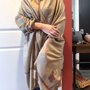 Pakistani embroidered full size pashmina Shawl